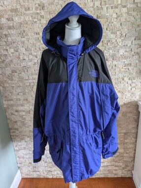 Vintage 90s North Face Summit Windbreaker Jacket Purple Blue Black XL Gorpcore
